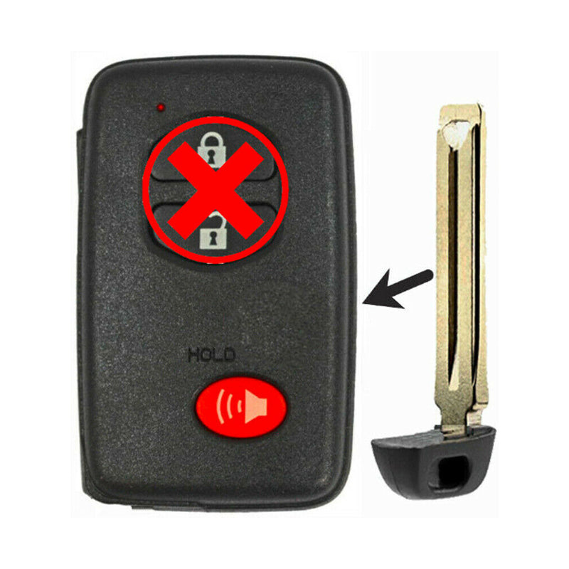 1x. New Replacement Keyless Key Fob For TOYOTA PROXIMITY REMOTE - Blade Only