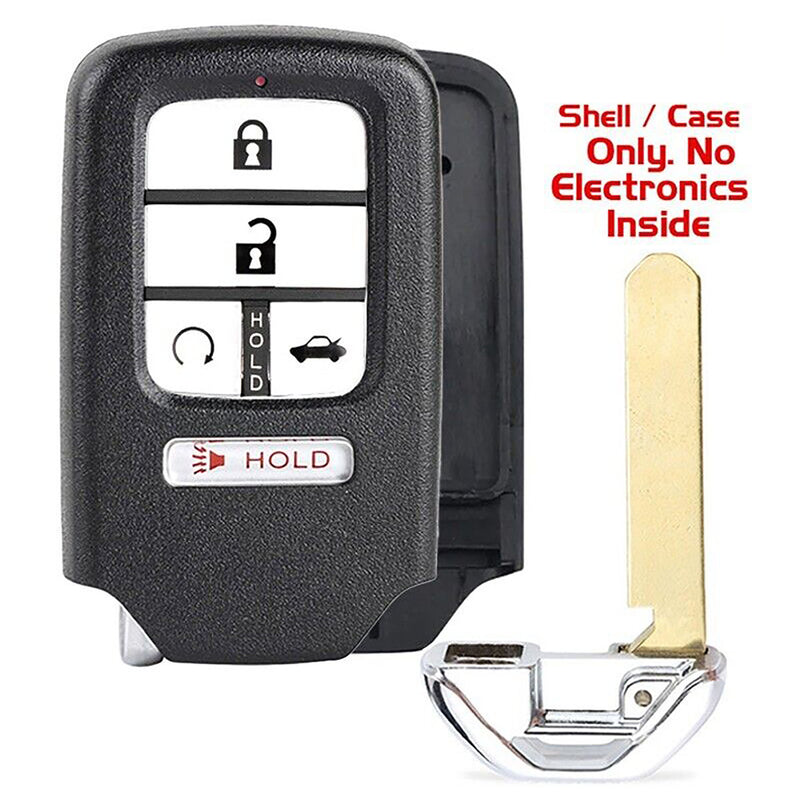 1x New Replacement Proximity Key Fob SHELL / CASE Compatible with & Fit For Honda Vehicles - MPN KR5V2X-SHELL-04 (NO electronics or Chip inside)