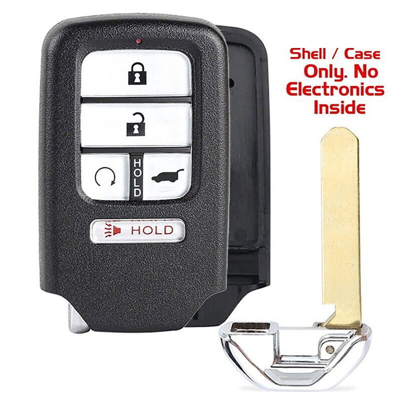 1x New Replacement Proximity Key Fob SHELL / CASE Compatible with & Fit For Honda Vehicles - MPN KR5V2X-SHELL-06 (NO electronics or Chip inside)