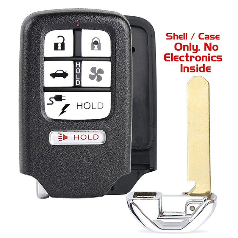 1x New Replacement Proximity Key Fob SHELL / CASE Compatible with & Fit For Honda Vehicles - MPN KR5V2X-SHELL-08 (NO electronics or Chip inside)