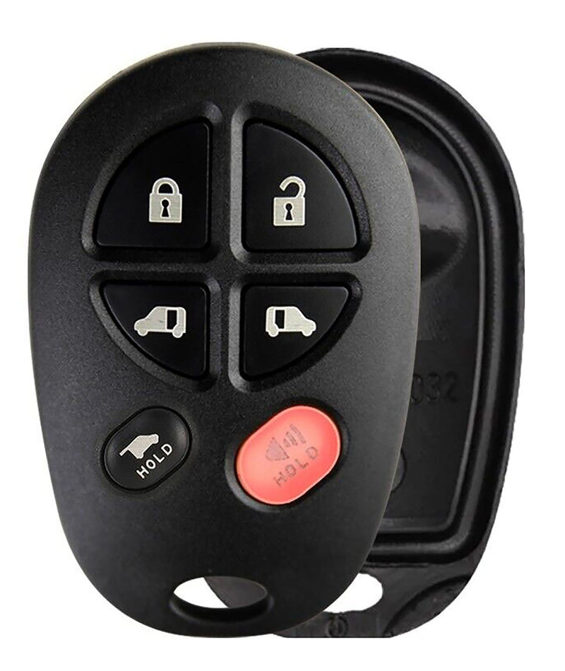 1x New Replacement Key Fob Remote SHELL / CASE Compatible with & Fit For 2004-2018 Toyota Sienna - MPN GQ43VT20T-08 (NO electronics or Chip inside)