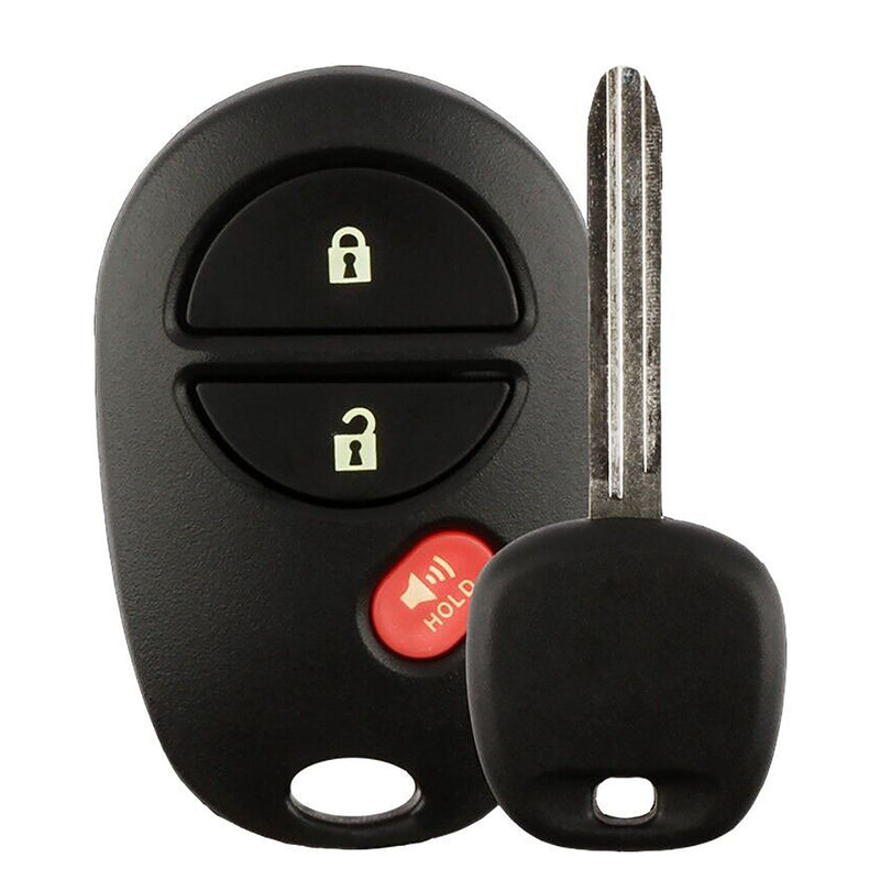1x New Replacement Transponder Key Remote Compatible with & Fit For Toyota Dot chip - MPN TOY44D-PT-C-02