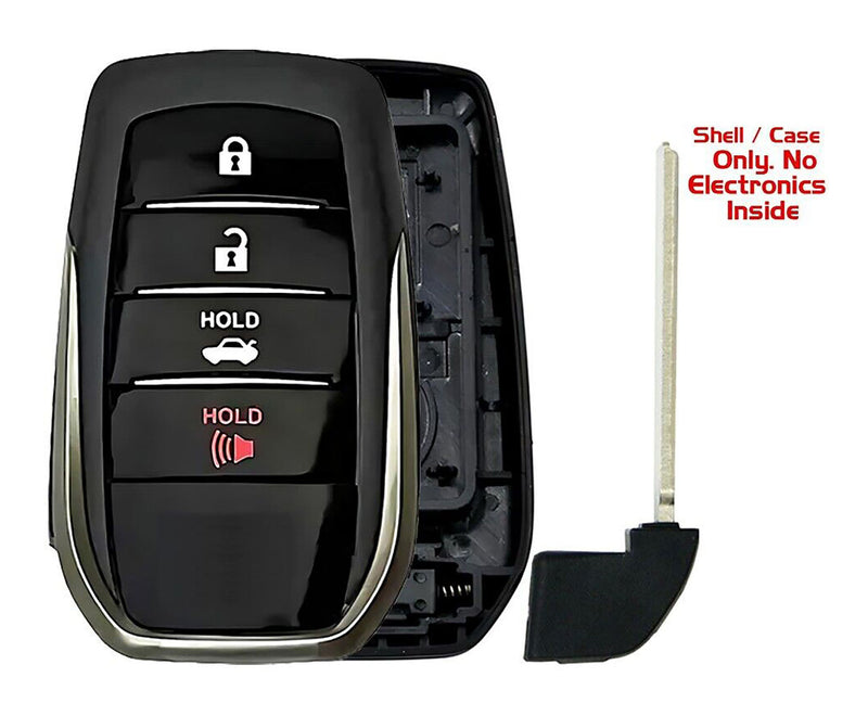 1x New Quality Replacement Prox Key Fob SHELL / CASE Compatible with & Fit For 2016-2020 Toyota Mirai - MPN HYQ14FBA-N-04 (NO electronics or Chip inside)