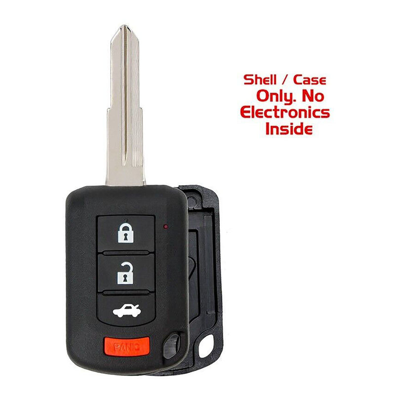 1x New Replacement Key Fob SHELL / CASE Remote Compatible with & Fit For Mitsubishi Vehicles - MPN OUCJ166N-08 (NO electronics or Chip inside)