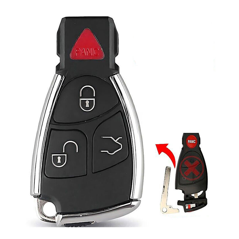 1x New Replacement Remote Key Fob SHELL / CASE Compatible with & Fit For Mercedes Benz IYZ3312 - MPN IYZ3312-SH-02 (NO electronics or Chip inside)