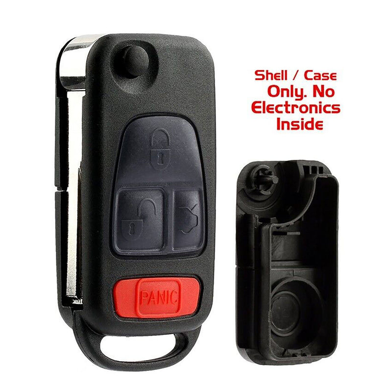 1x New Replacement Remote Flip Key Fob SHELL / CASE Compatible with & Fit For 1997-2005 Mercedes ML - MPN NCZMB1K-02 (NO electronics or Chip inside)