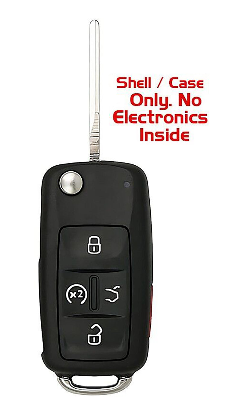 KeylessCanada 1x New Replacement Key Fob Remote SHELL / CASE Compatible with & Fit For Volkswagen VW Vehicle - MPN NBGFS93N-02 (NO electronics or Chip inside)