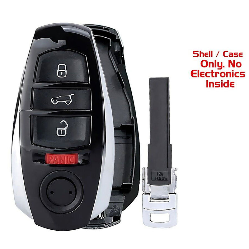 1x New Replacement Key Fob Remote SHELL / CASE Compatible with & Fit For Volkswagen Touareg - MPN IYZVWTOUA-04 (NO electronics or Chip inside)