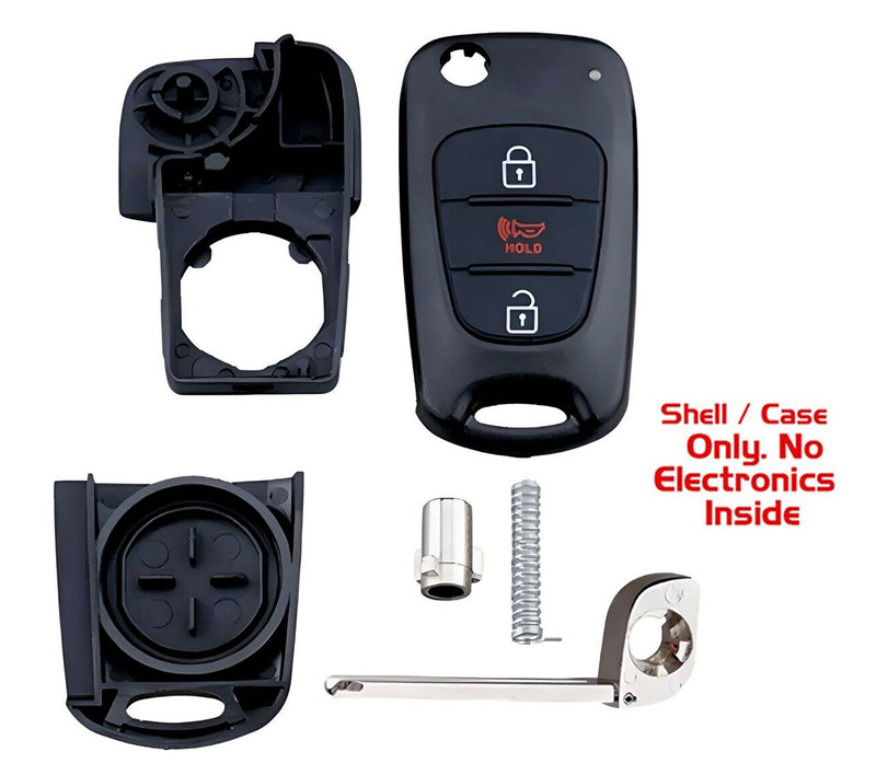 1x New Replacement Key Fob Remote SHELL / CASE Compatible with & Fit For 2012-2013 Kia Rio & Sportage - MPN TQ8-RKE-3F02-04 (NO electronics or Chip inside)