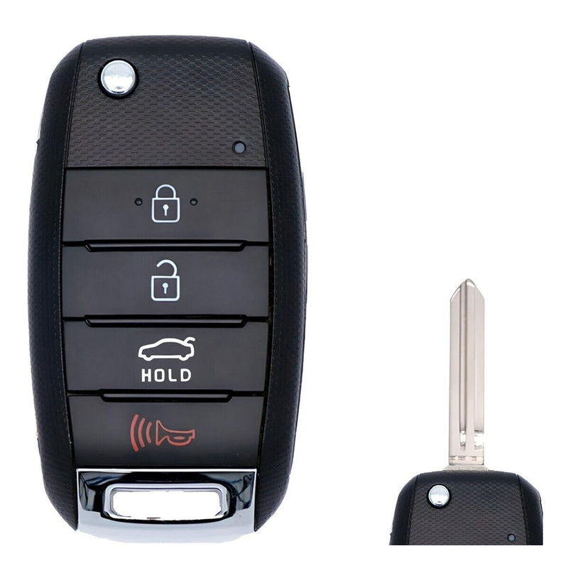 1x New Replacement Transponder Key Fob Remote Compatible with & Fit For 2017-2018 Kia Forte - OSLOKA-875T-YD-02
