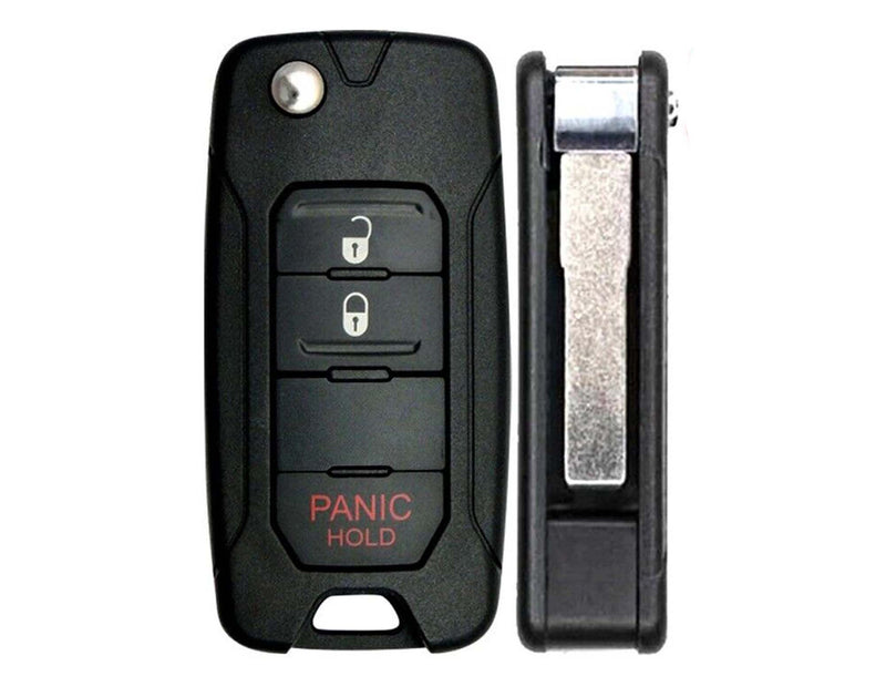 1x New Replacement Key Fob SHELL / CASE Compatible with & Fit For Select Jeep Renegade Vehicles (No Electronics or Chip Inside)
