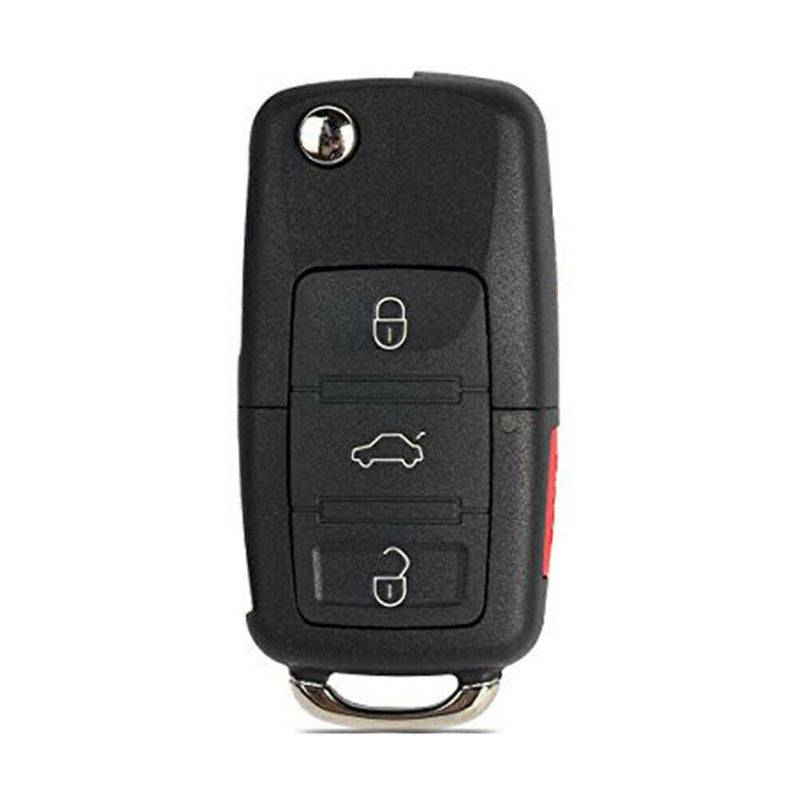 1x New Replacement Remote Key Fob Flip Case 3 Button For Volkswagen - Shell Only